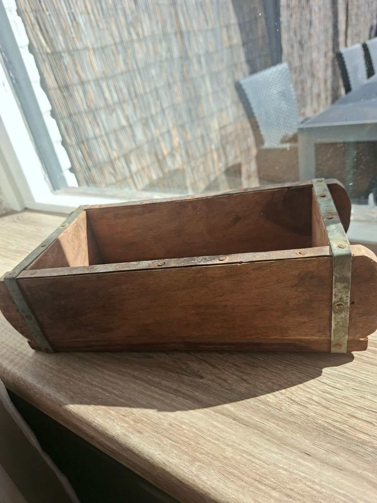 Antieke houten baksteenvorm / decoratieve bak, Antiek en Kunst, Ophalen of Verzenden