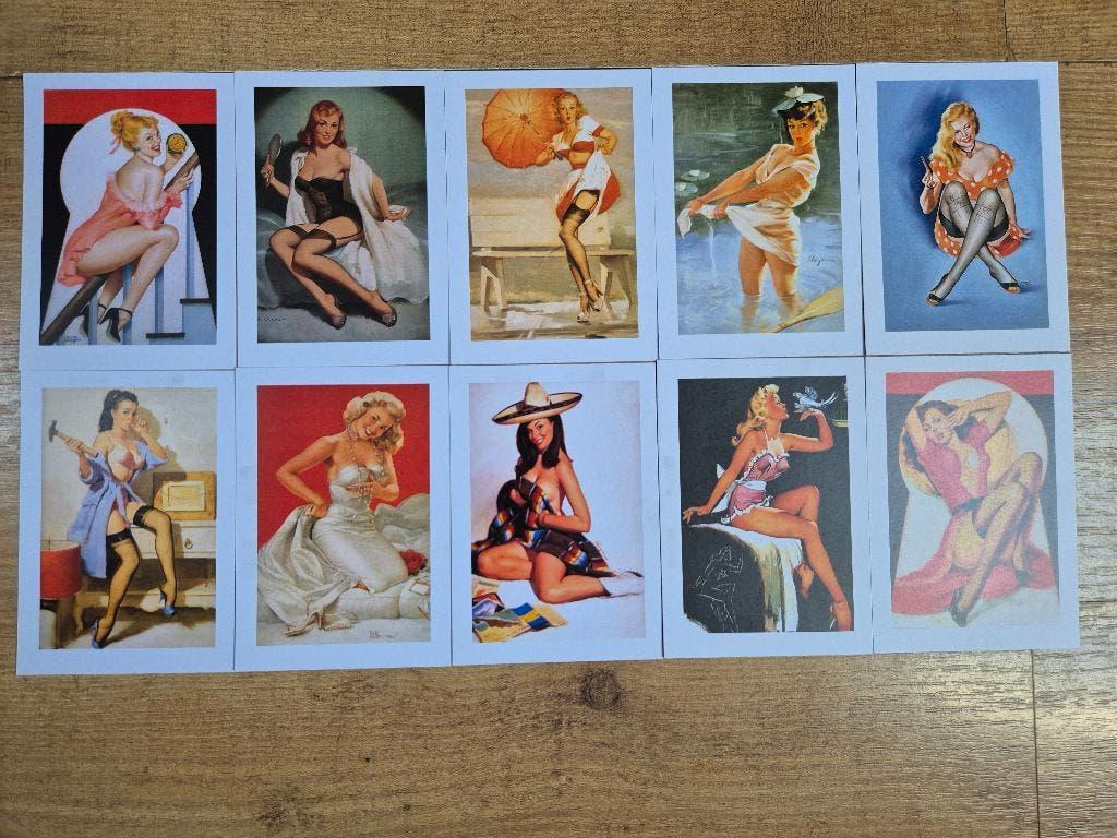 Klassieke Mini-kaartjes: Pin-up Girls, Ophalen of Verzenden, 1960 tot 1980, Ongelopen, Overige thema's
