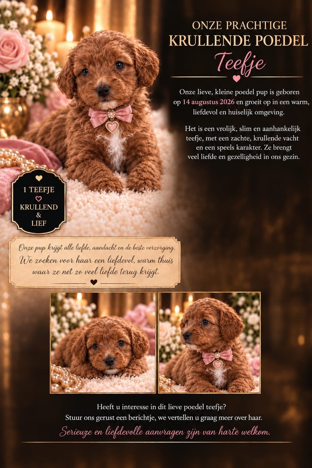 dwergpoedel puppy's, Dieren en Toebehoren, Poedel, 8 tot 15 weken, Meerdere, Meerdere dieren