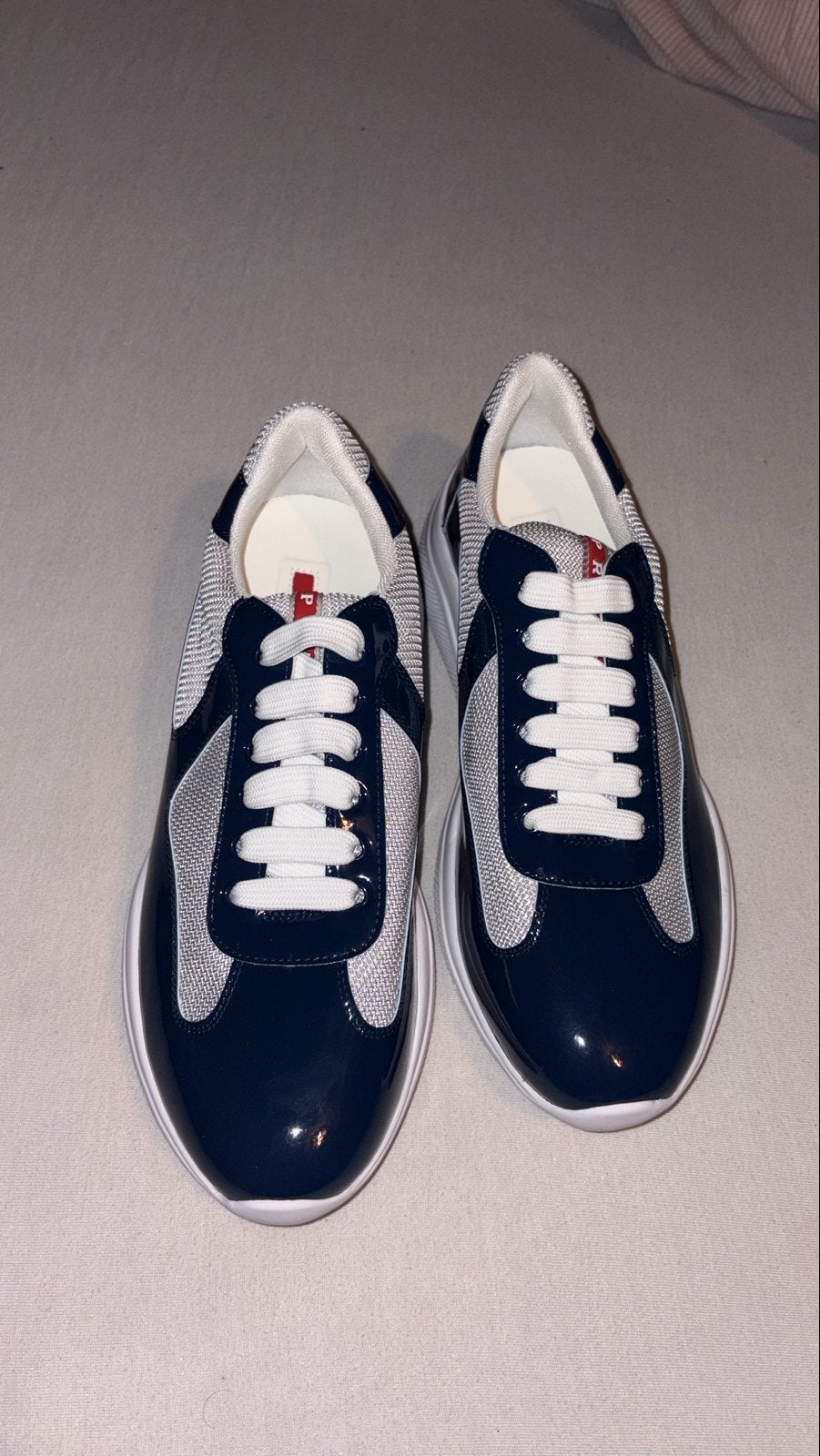 Prada cups donkerblauw/navyblue - Beste kwaliteit, Ophalen, Nieuw, Blauw, Sneakers of Gympen