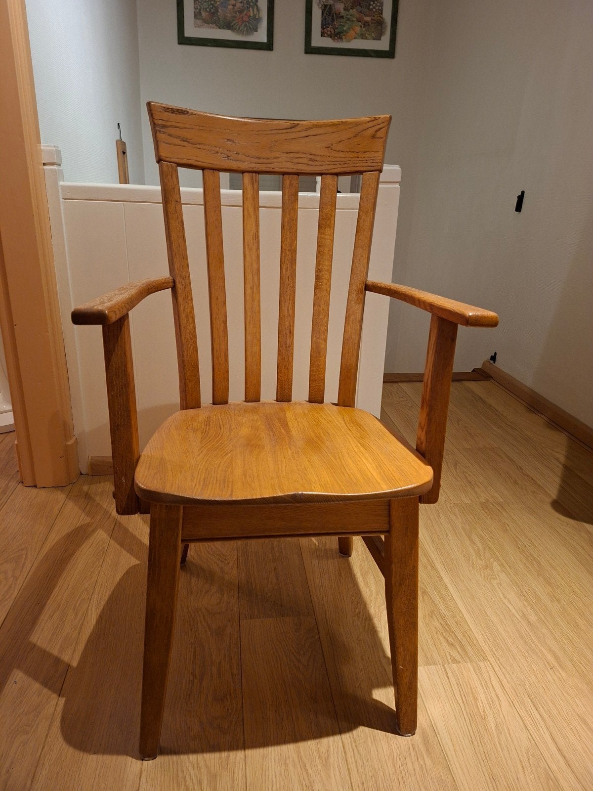 eiken eetkamerstoel, Huis en Inrichting, Stoelen, Ophalen, Bruin, Hout, Eén