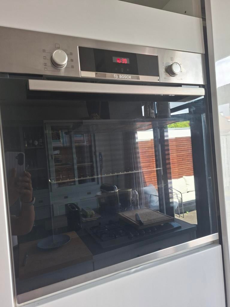 Bosch inbouw oven zilver, Witgoed en Apparatuur, Ovens, Ophalen, Hete lucht, 60 cm of meer, Bosch