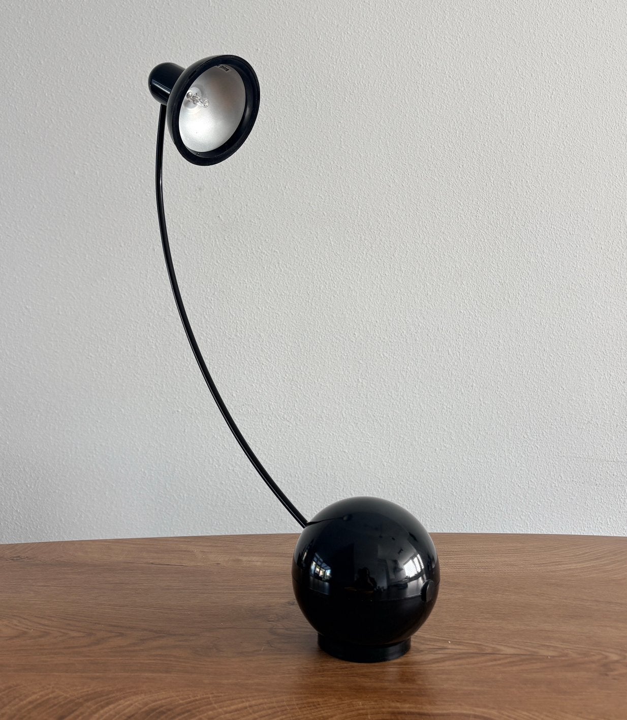 Vintage 80s Postmoderne / Space Age Tafellamp - Zwart, Huis en Inrichting, 50 cm, Overige merken, Overige fittingen, Ophalen of Verzenden