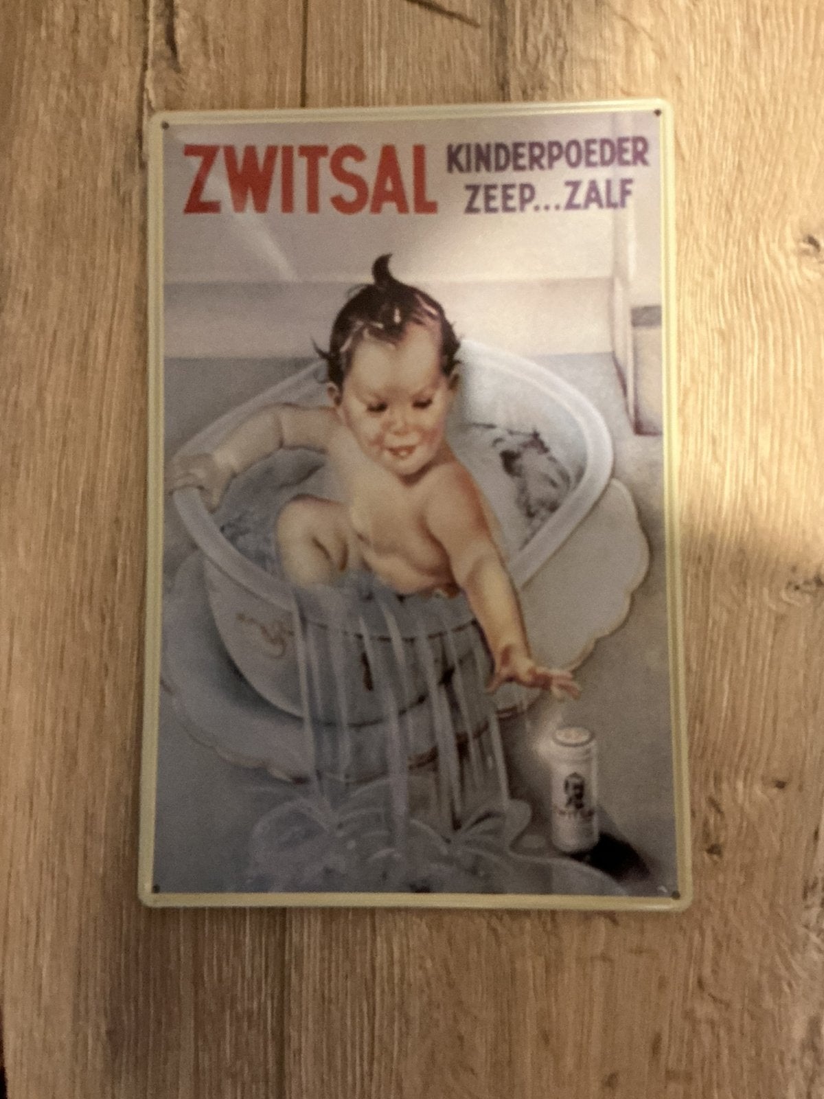 Zwitsl emaille bordje, Verzamelen, Ophalen of Verzenden, Zo goed als nieuw, Reclamebord