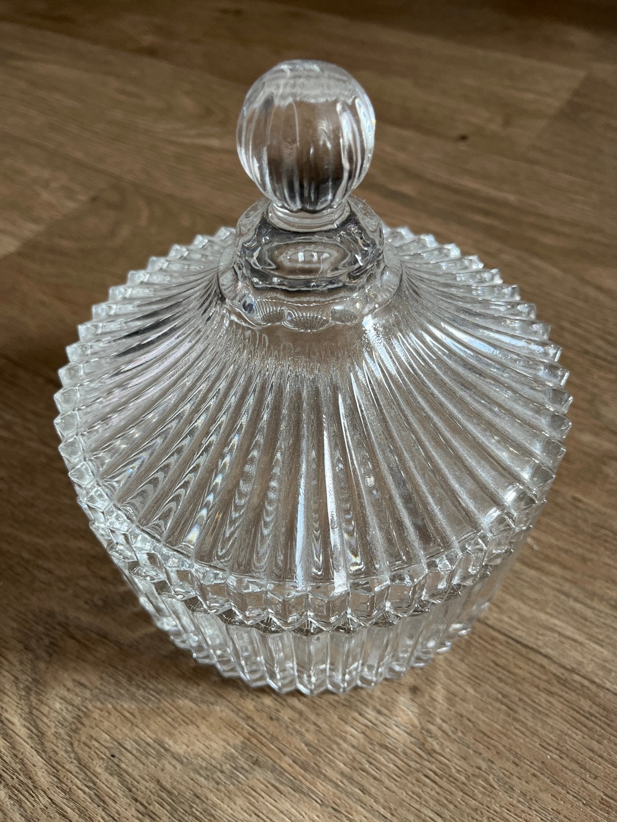 Glazen Bonbonnière met Deksel - Elegant en Tijdloos, Antiek en Kunst, Ophalen of Verzenden