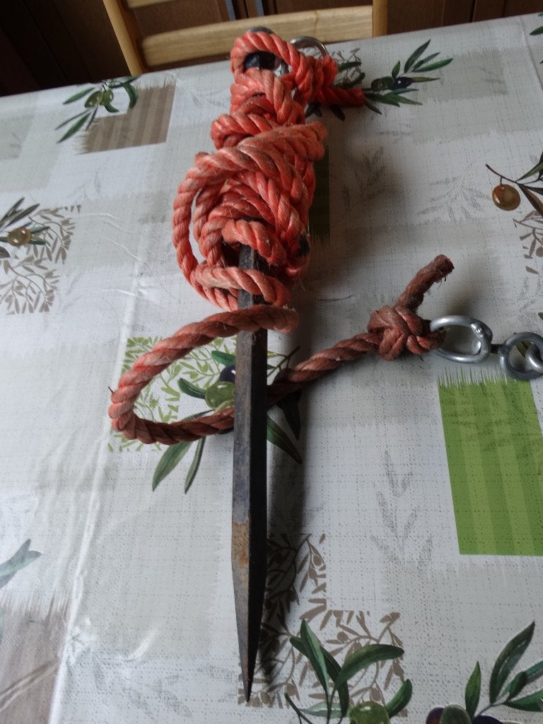 Spit met lang touw, Ophalen, Gebruikt