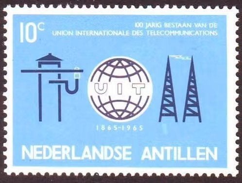 Nederlandse Antillen 1965 -nvph 354 - 100 jaar ITU, Ophalen of Verzenden, Postfris