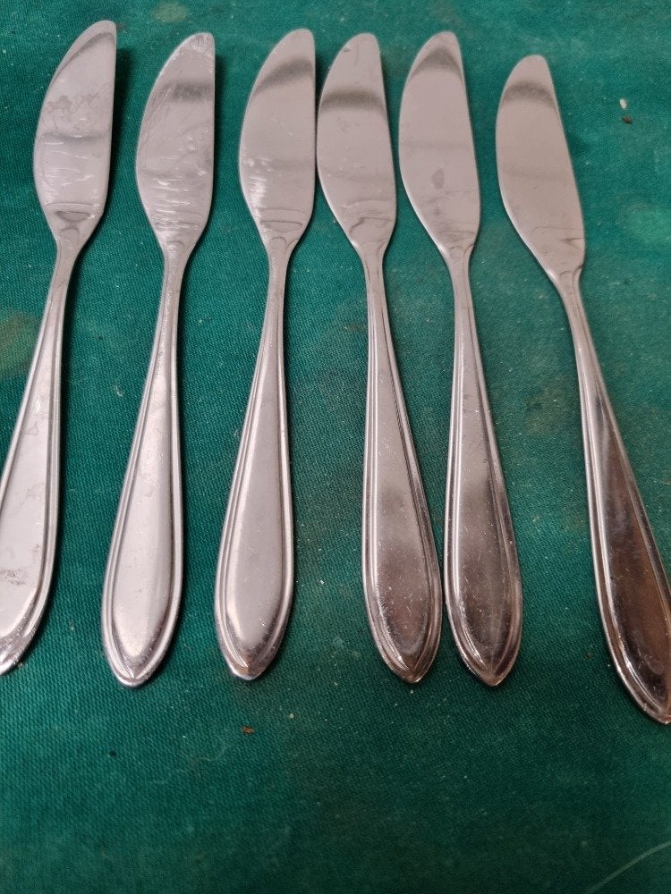 vismessen puntfilet amefa zes stuks, Ophalen of Verzenden, 'T Olde Gre-j, Info@toldegrej.nl, Endepoelstraat 20f Didam