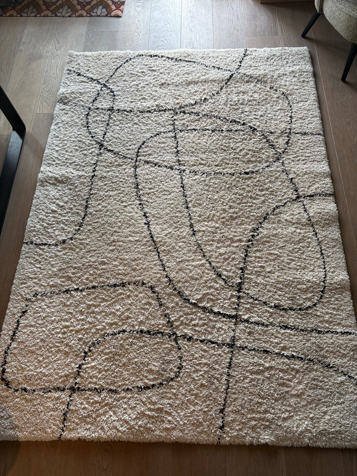 Vloerkleed vtwonen Doodle 160x230cm, Ophalen, Gebruikt, Beige, 150 tot 200 cm
