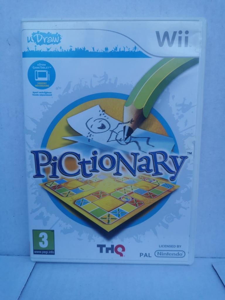 Pictionary uDraw Wii - Tekenplezier Voor het hele gezin!, Spelcomputers en Games, Puzzel en Educatief, Gebruikt, Verzenden, Eén computer