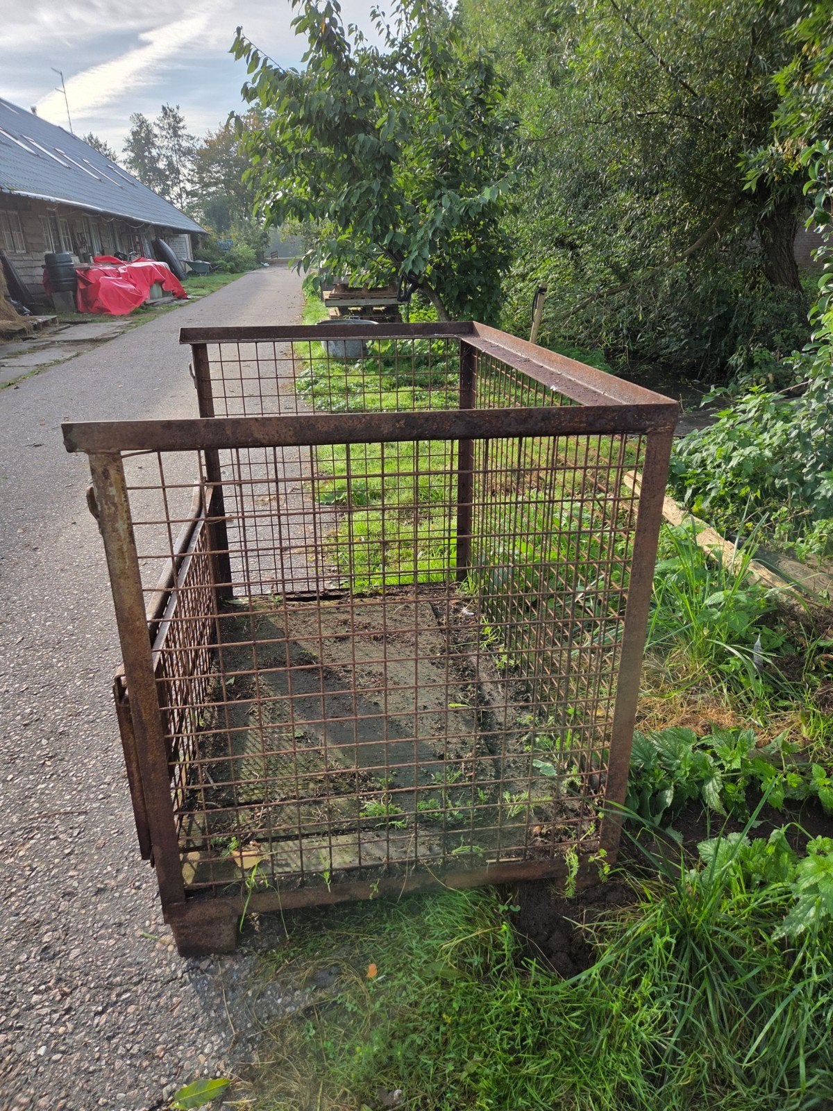 hooibak slowfeeder brandhout opslag 125 x 83 x 96 cm