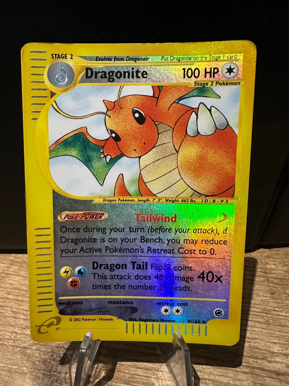 Pokemon dragonite reverse holo 9/165, Ophalen of Verzenden, Zo goed als nieuw