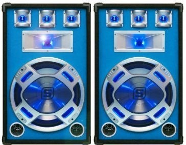 (disco) speaker set, Gebruikt, Speakerset, Ophalen, 150 watt of meer