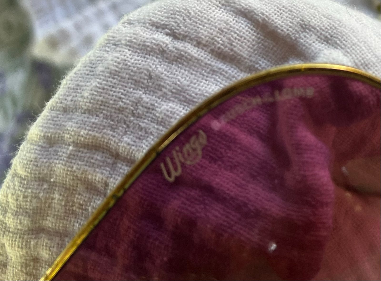 Vintage Ray-Ban Wings Zonnebril - Paars/Goud, Gebruikt, Zonnebril, Paars, Ophalen of Verzenden