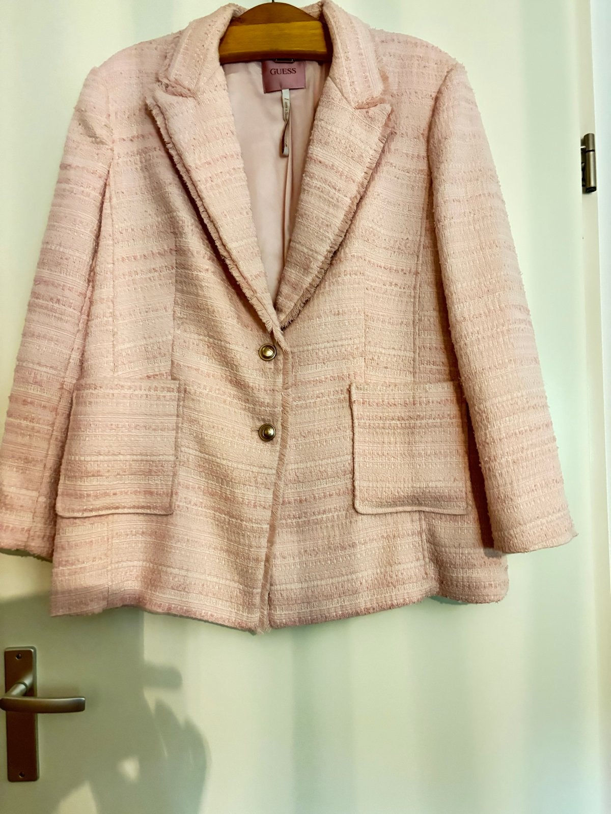 Mooie lichtroze GUESS blazer, maat 42, Ophalen of Verzenden, Gedragen