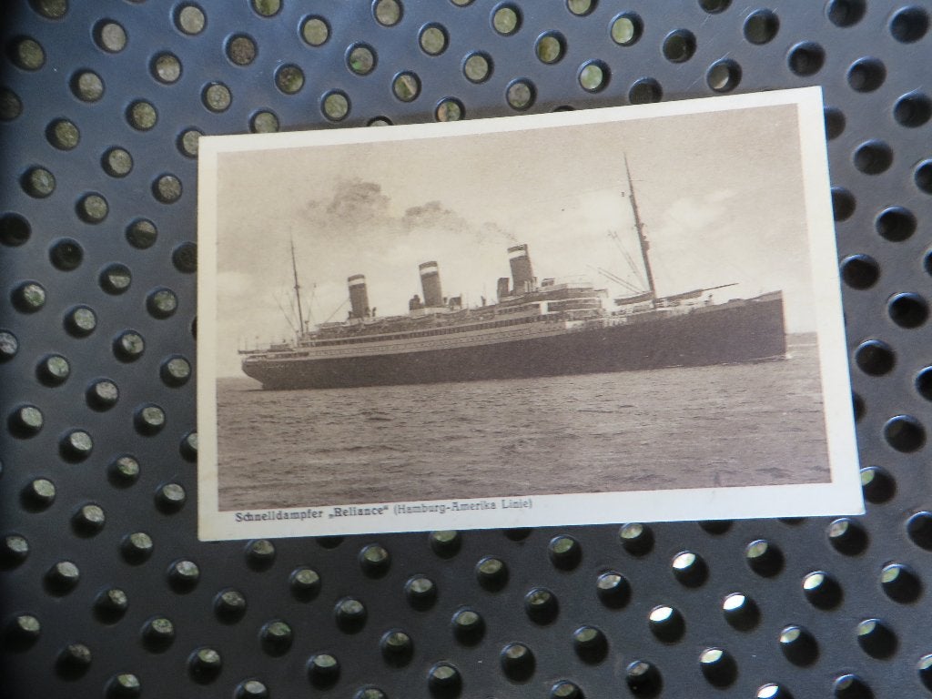 Hamburg Amerika scheeps lijn, prent briefkaart, Reliance, Verzamelen, Ansichtkaarten | Buitenland, Ophalen of Verzenden, 1920 tot 1940