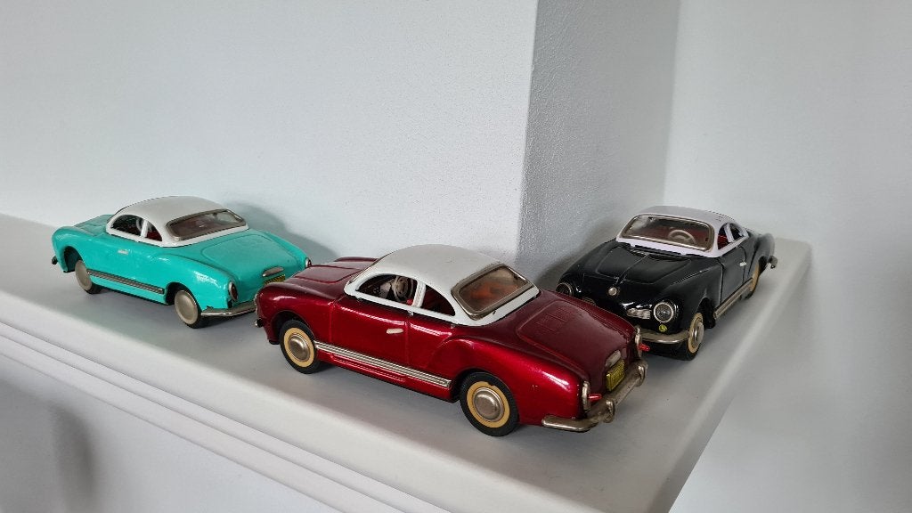 Blikken Volkswagen Karmann Ghia 3 stuks - MF 743 en 741, Antiek en Kunst, Antiek | Speelgoed, Ophalen of Verzenden