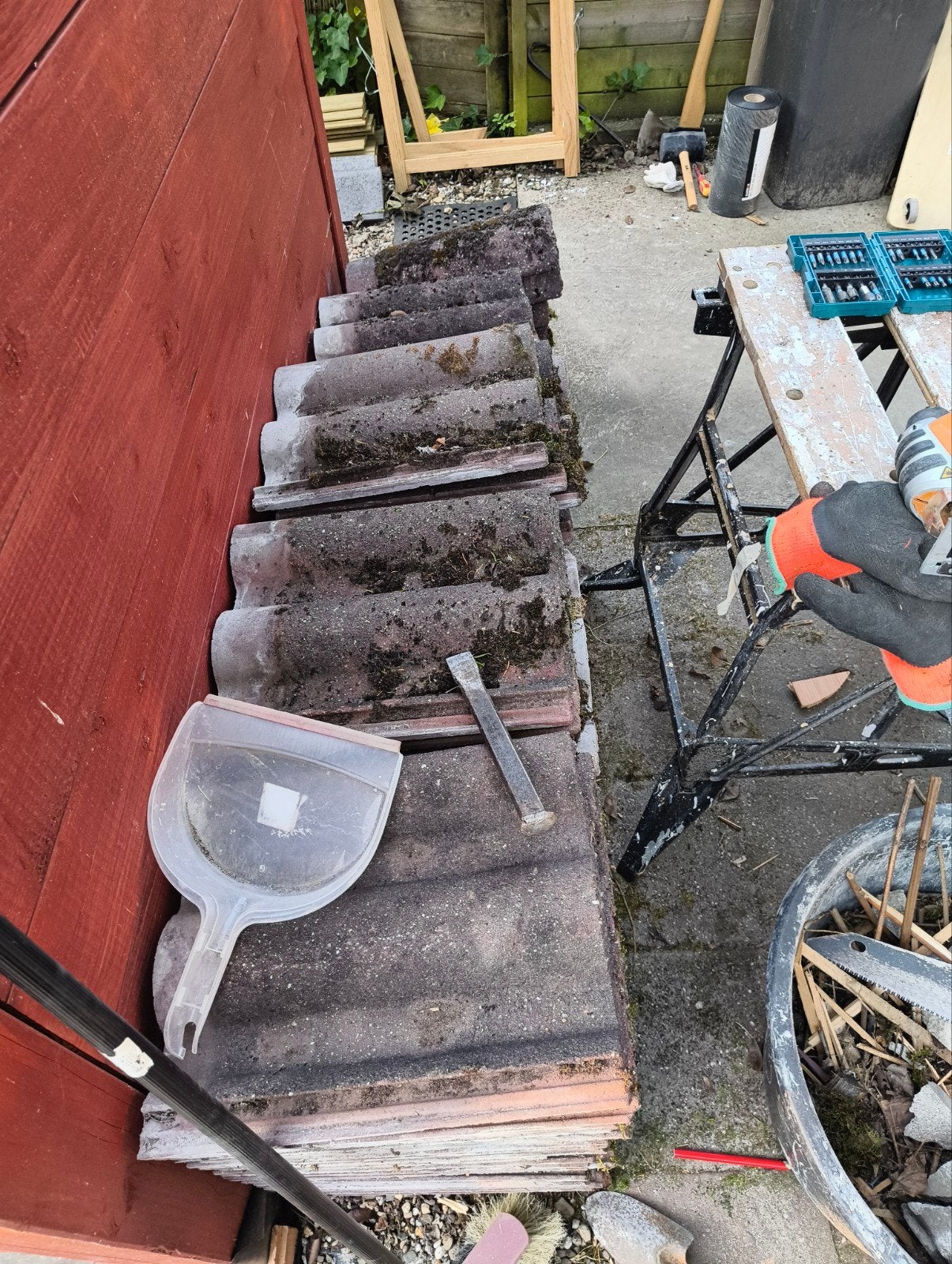 gebruikte dakpannen 14,5m2, Ophalen, Gebruikt, Steen of Klei, 15 m² of meer