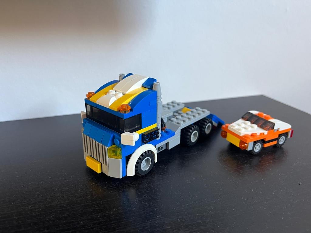 LEGO Creator 5765 Transportwagen met auto/boot/helikopt, Lego, Ophalen of Verzenden, Zo goed als nieuw, Compleet