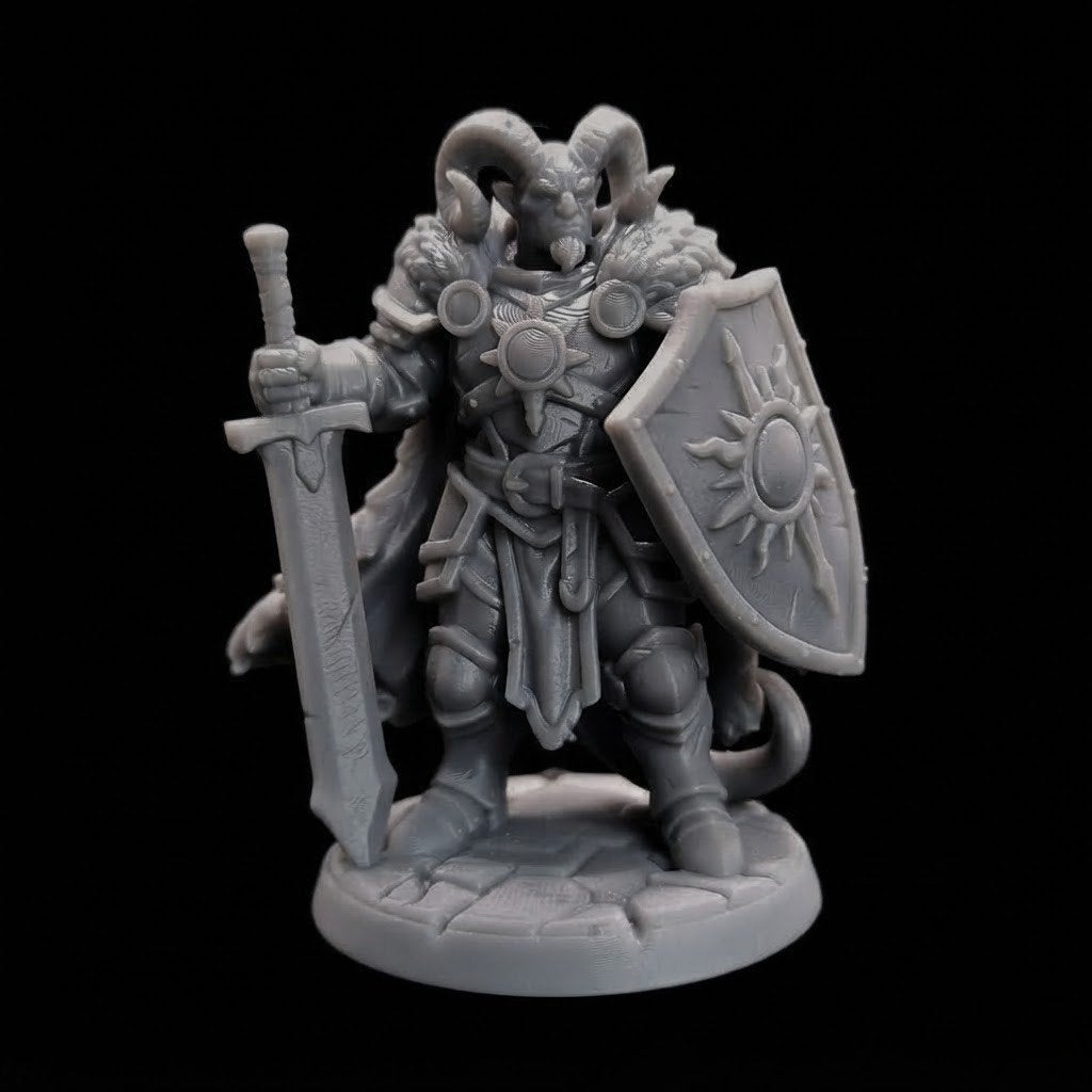 Tiefling Paladin Miniature D&D HQ dungeon's and dragons, Ophalen of Verzenden, Overige soorten