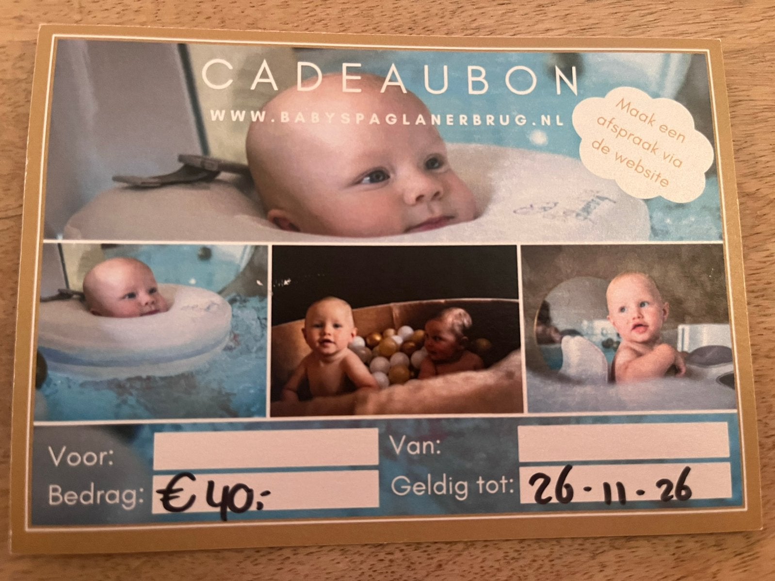 Babyspa babyfloaten overijssel cadeaubon, Tickets en Kaartjes, Eén persoon, Cadeaubon