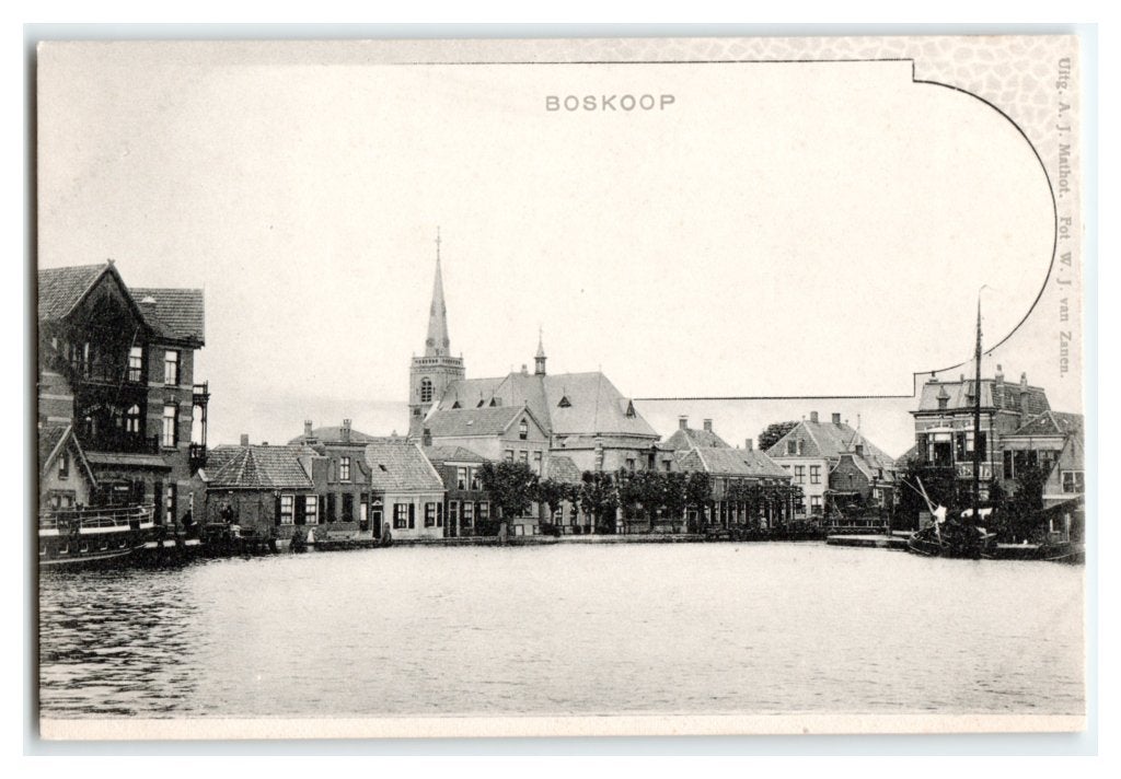 Boskoop, Met Randversiering, Verzenden, Voor 1920, Ongelopen, Zuid-Holland