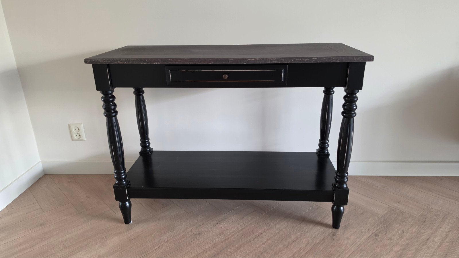 Sidetable Rofra Home met lade en plank, Ophalen, 25 tot 50 cm, Rechthoekig, 100 tot 150 cm