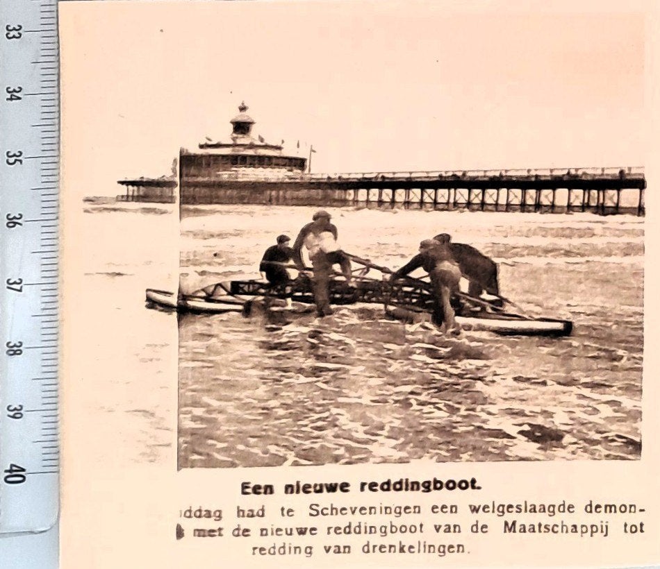 Redding 1923; nieuw type reddingsboot op Scheveningen, Verzenden, Voor 1940, Gebruikt, Overige onderwerpen