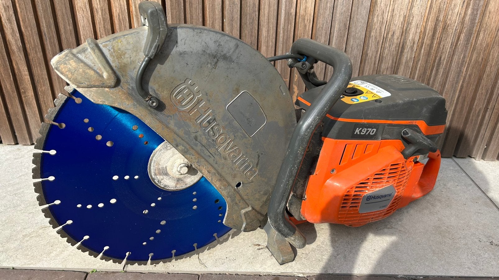 Husqvarna K970 400mm bandenzaag incl. nieuw diamantblad, Doe-het-zelf en Verbouw, Ophalen, Gebruikt, Overige typen