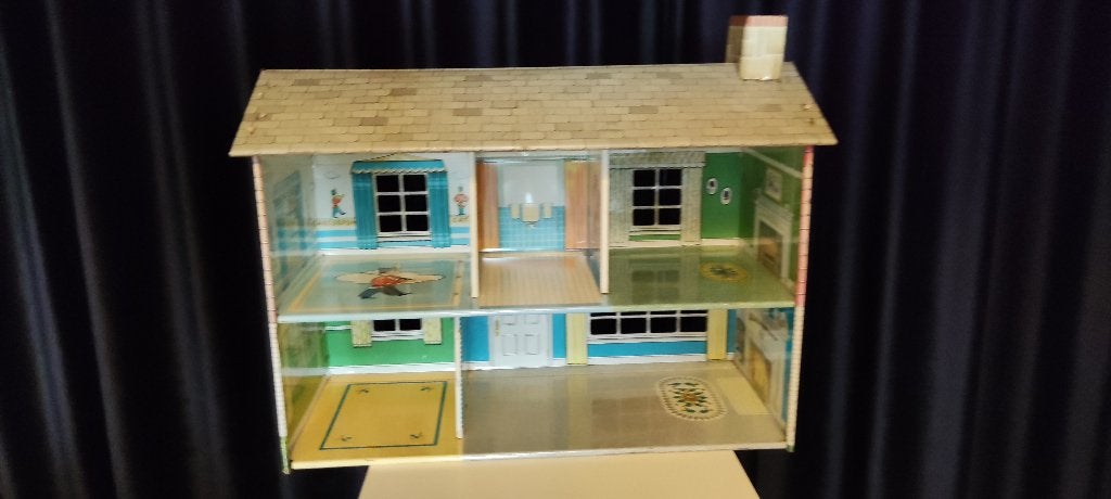 poppenhuis van blik/metaal vintage, Marx, Verzamelen, Poppenhuizen en Toebehoren, Ophalen of Verzenden, Gebruikt, Poppenhuis