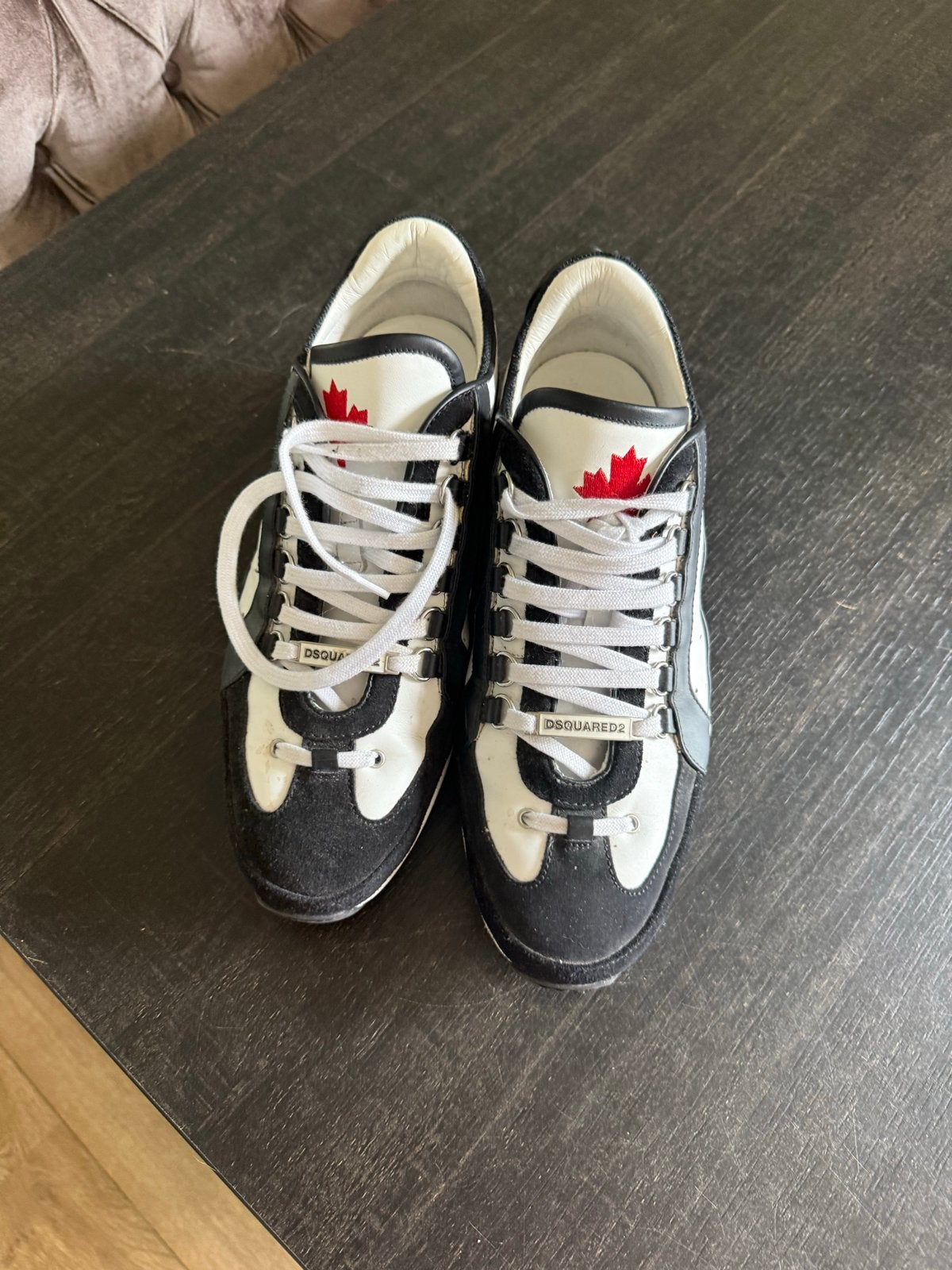 Dsquared2 sneakers maat 42 - Zo goed als nieuw, Kleding | Heren, Ophalen, Zo goed als nieuw, Zwart, Sneakers of Gympen