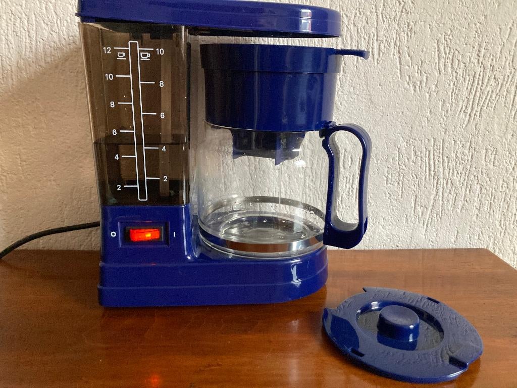 Blauw koffiezetapparaat blauwe filterkoffiezetapparaat, Ophalen of Verzenden, Gebruikt