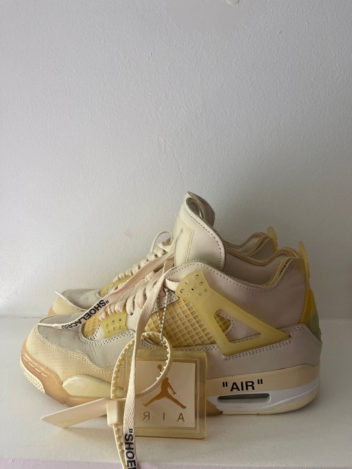 Originele Off-White Jordan 4 sneakers €300, Ophalen of Verzenden, Gedragen, Beige, Sneakers of Gympen
