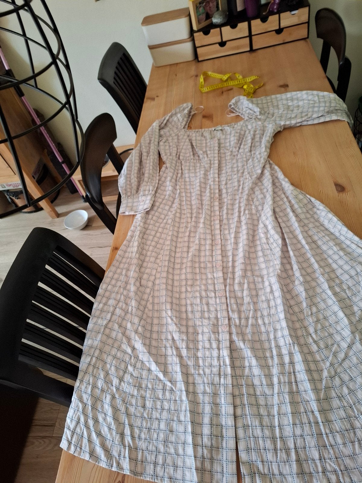 Monki. doorknoopjurk. maat 48, Kleding | Dames, Ophalen of Verzenden, Zo goed als nieuw, Meerkleurig, Jurk
