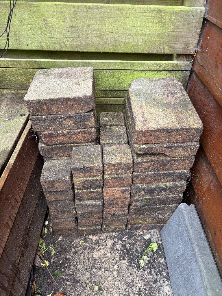 Gratis betonnen tegels, Tuin en Terras, Ophalen, Gebruikt, Minder dan 5 m², Beton