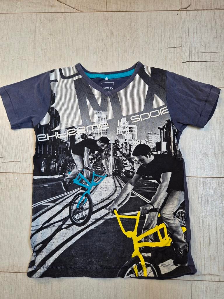Stoer BMX t-shirt mt 116 (Name It), Ophalen, Zo goed als nieuw, Shirt of Longsleeve, Jongen
