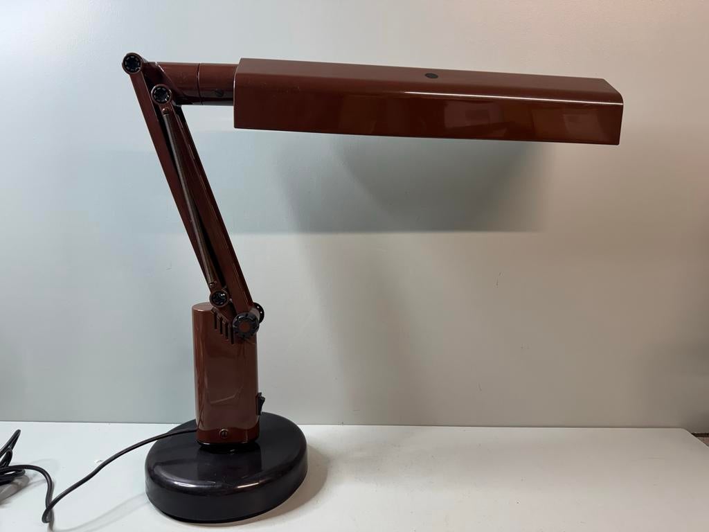 Bruine Lucifer Bureau/werklamp Van Fagerhult, Zweden Jaren ', Ophalen of Verzenden