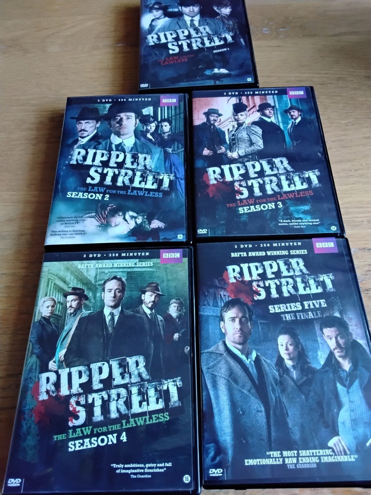 Ripper Street ,compleet 5 seizoenen, Ophalen, Vanaf 16 jaar, Misdaad, Zo goed als nieuw