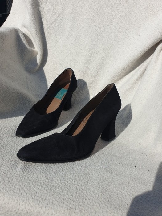 Stoere zwarte leren enkellaarzen Mt 38.Merk Catarina Martins, Pumps, ., Zwart, Ophalen of Verzenden