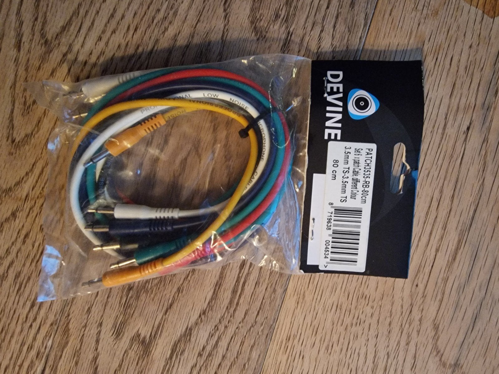 Devine Patchkabels 3.5mm TS - 3.5mm TS - 80 cm, Ophalen of Verzenden