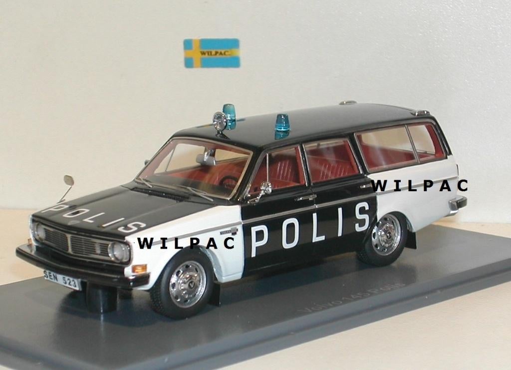 Neo . Volvo 145 . Polis . Zweedse . Politie 1:43 1969 1970 ., Hobby en Vrije tijd, Modelauto's | 1:43, Ophalen of Verzenden, Nieuw