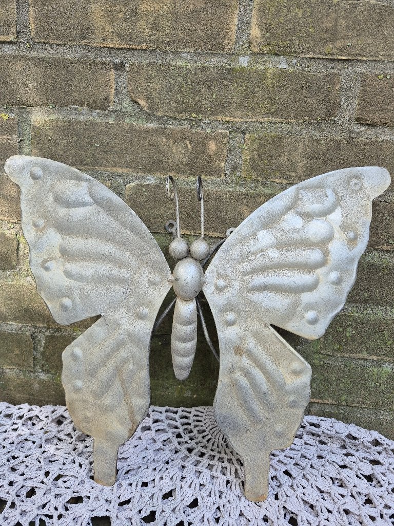 Metalen vlinder decoratie voor binnen en buiten, Ophalen of Verzenden, Gebruikt