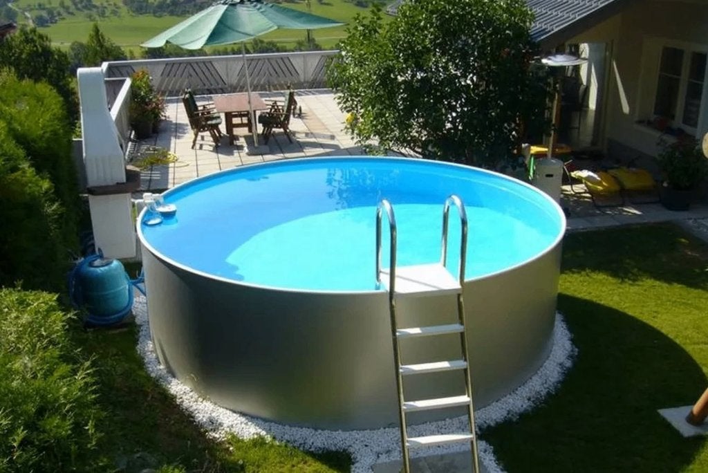 Metalen Zwembad 400 x 150, Rond, Ophalen, 120 cm of meer, 300 cm of meer