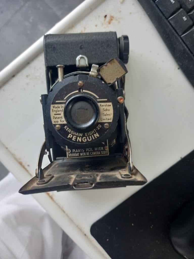 Kershaw Eight-20 Penguin - Vintage Vouwcamera (1946-1951), Audio, Tv en Foto, Fotocamera's Analoog, Ophalen of Verzenden, Gebruikt