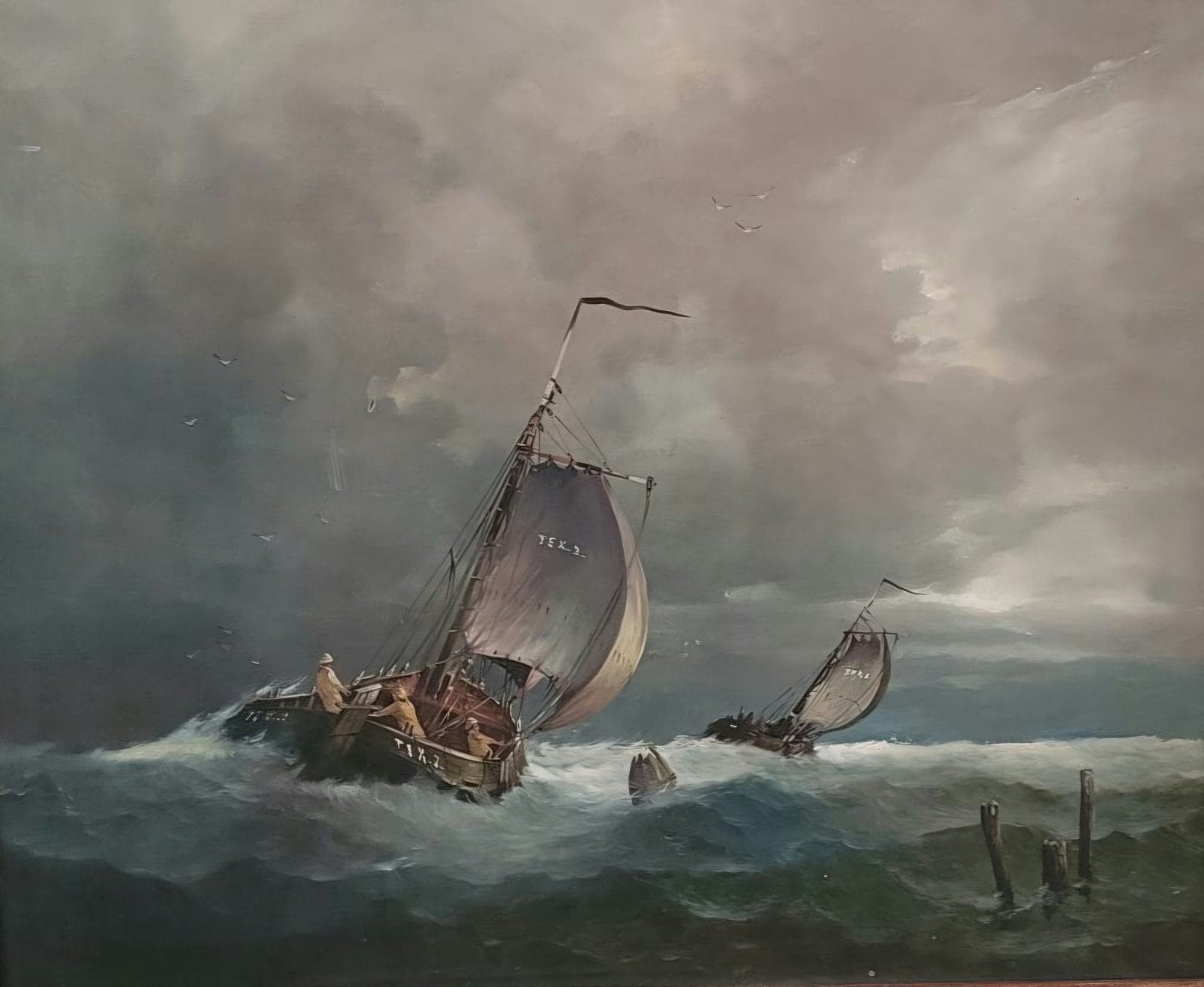 Maritiem schilderij A.J. Zwart, Ophalen of Verzenden