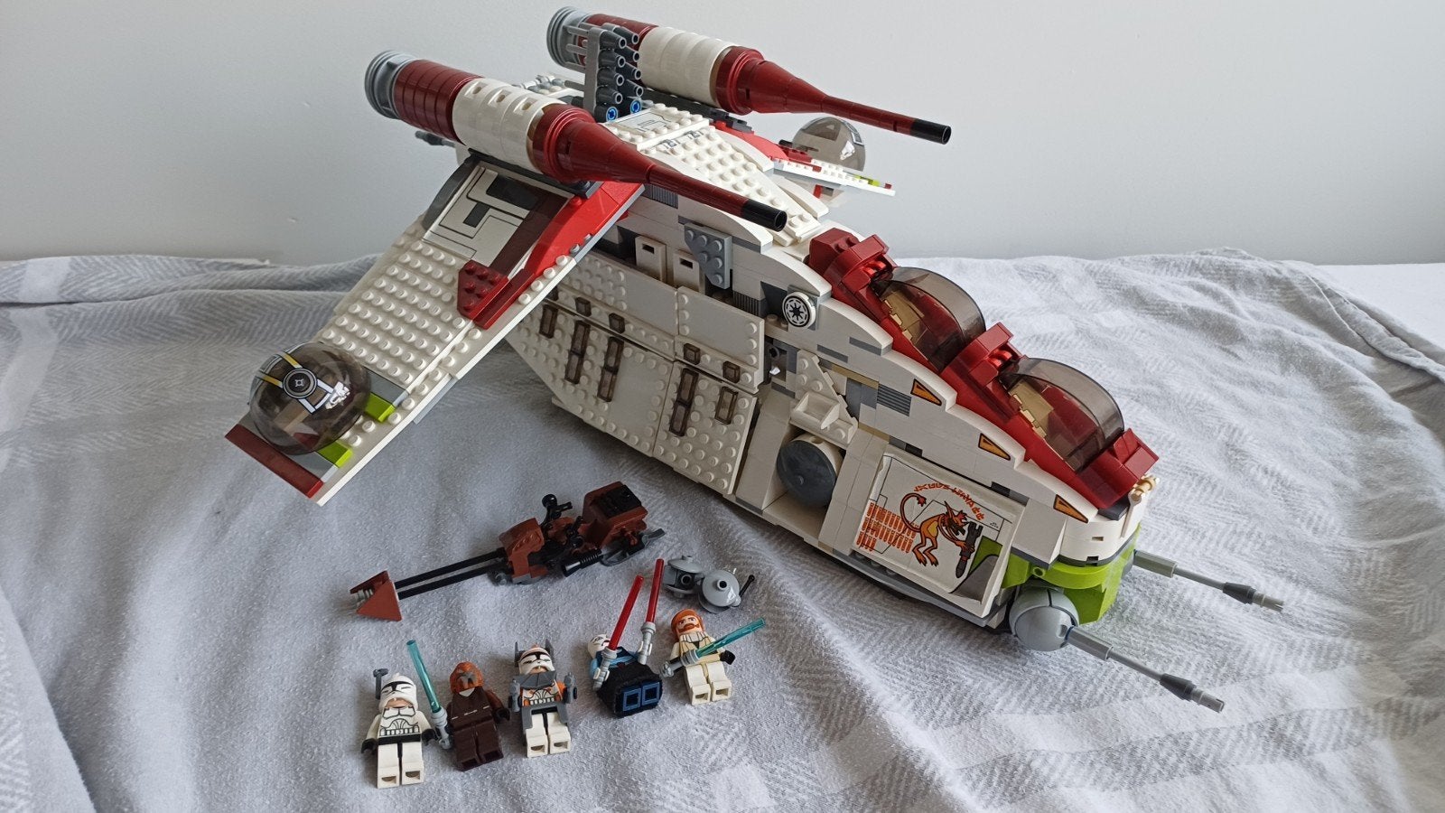 lego republic gunship 7676, Kinderen en Baby's, Ophalen of Verzenden, Gebruikt