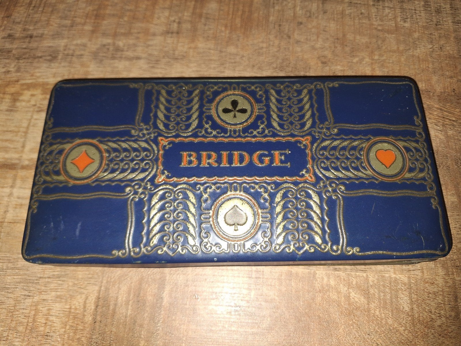 Brigde blik met kaarten en verkade kwartet, Ophalen of Verzenden, Gebruikt, Kwartet(ten)