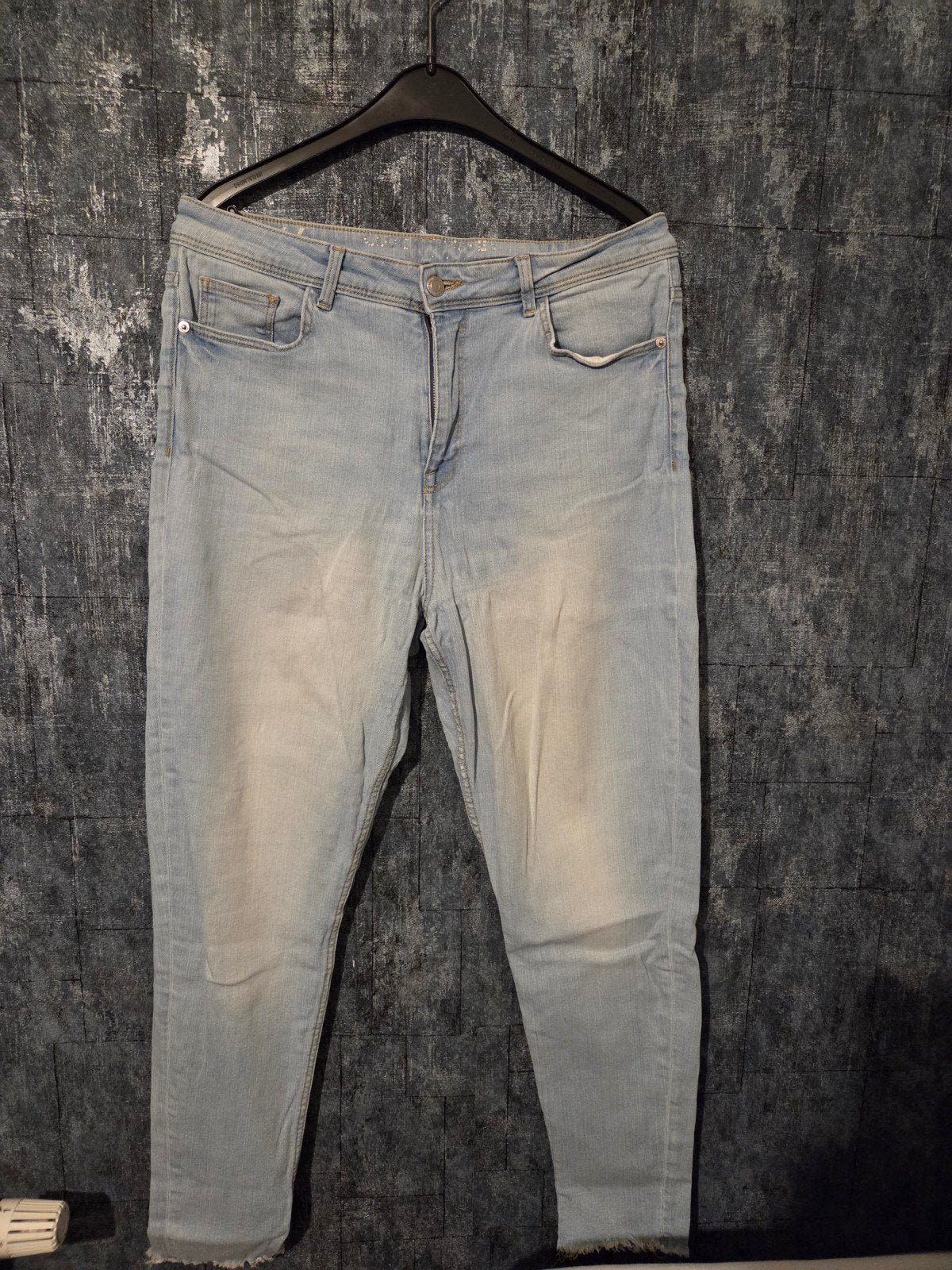 C&A Broek Maat 44 - Goede Staat met Leuke Enkelafwerking, Blauw, Ophalen of Verzenden, W33 - W36 (confectie 42/44), Gedragen