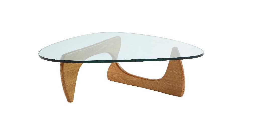 Noguchi Koffietafel Blankhout  / Salontafel Isamu - nieuw-, 100 tot 150 cm, Glas, Nieuw, Rechthoekig