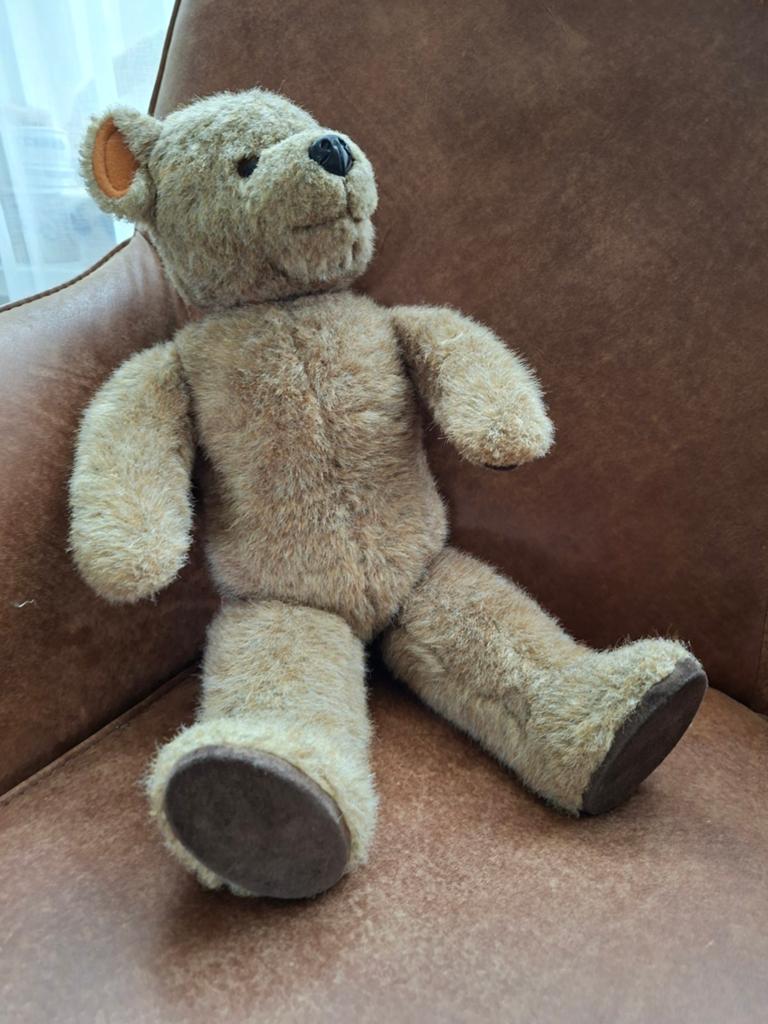 Vintage beer met beweegbare poten en kop - 50 cm, Verzamelen, Beren en Cherished Teddies, Ophalen of Verzenden, Zo goed als nieuw